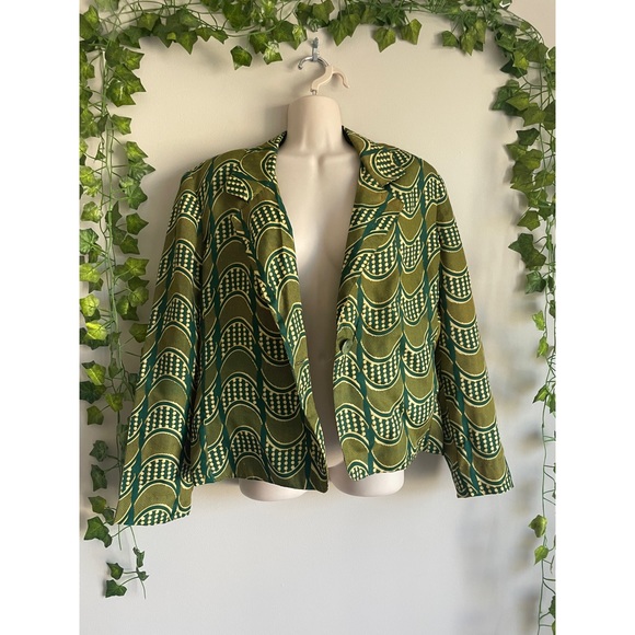 Vintage Jackets & Blazers - 🌿 Super Rad 70’s Vintage Retro Green Blazer